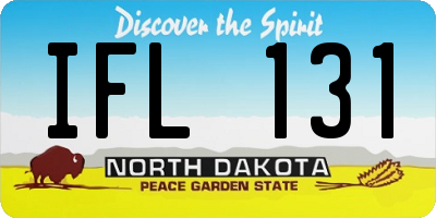 ND license plate IFL131