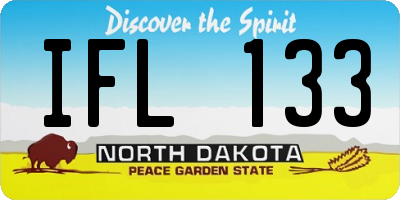 ND license plate IFL133
