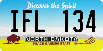 ND license plate IFL134