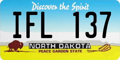 ND license plate IFL137