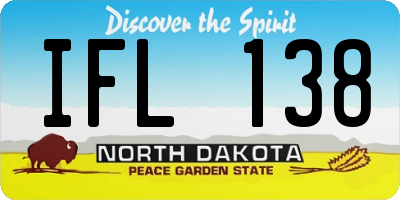 ND license plate IFL138