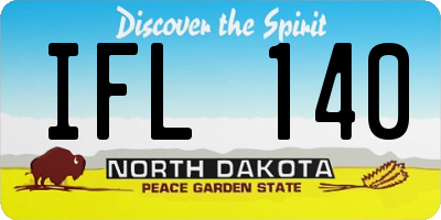 ND license plate IFL140