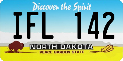 ND license plate IFL142