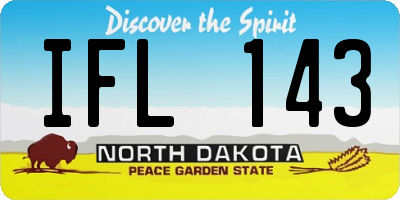 ND license plate IFL143