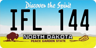 ND license plate IFL144