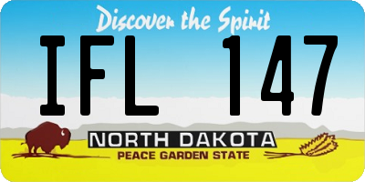 ND license plate IFL147