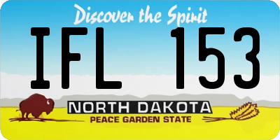 ND license plate IFL153