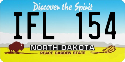 ND license plate IFL154