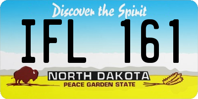 ND license plate IFL161