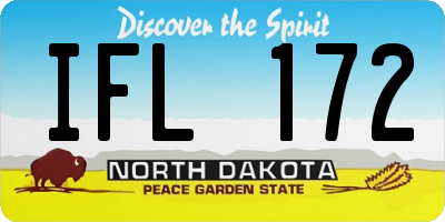 ND license plate IFL172