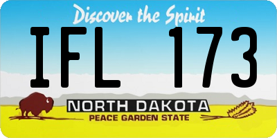 ND license plate IFL173