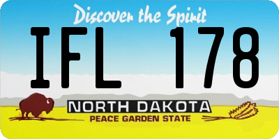 ND license plate IFL178