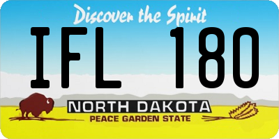 ND license plate IFL180