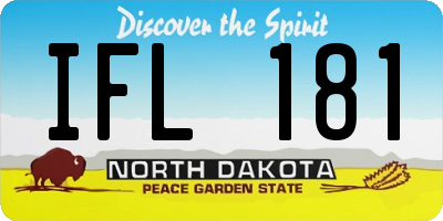 ND license plate IFL181
