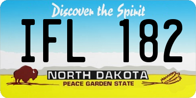 ND license plate IFL182