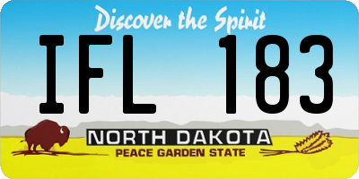 ND license plate IFL183
