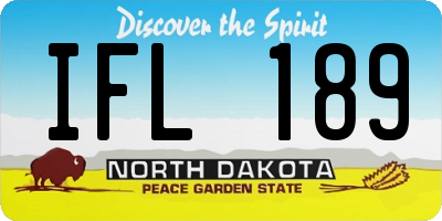 ND license plate IFL189