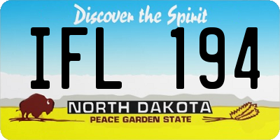 ND license plate IFL194