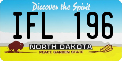 ND license plate IFL196