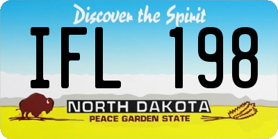 ND license plate IFL198