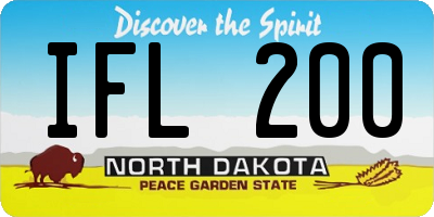 ND license plate IFL200