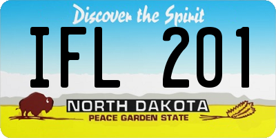 ND license plate IFL201