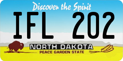 ND license plate IFL202