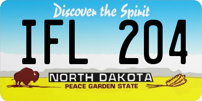 ND license plate IFL204