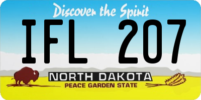 ND license plate IFL207