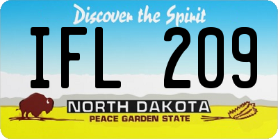 ND license plate IFL209