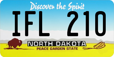 ND license plate IFL210