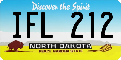 ND license plate IFL212