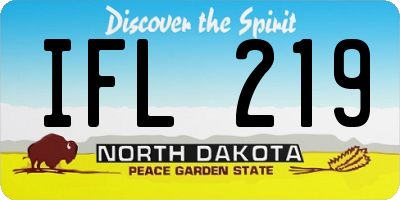 ND license plate IFL219