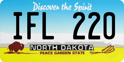 ND license plate IFL220