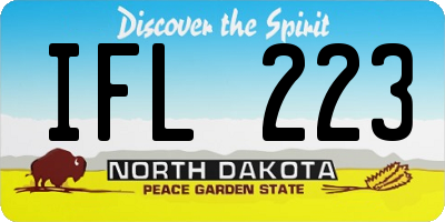 ND license plate IFL223