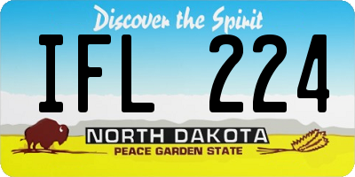 ND license plate IFL224