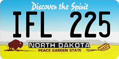 ND license plate IFL225