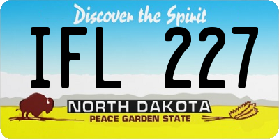 ND license plate IFL227