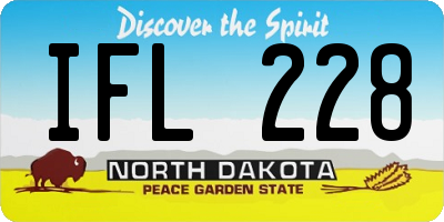 ND license plate IFL228
