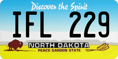 ND license plate IFL229