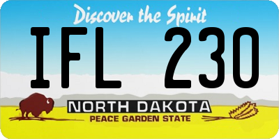 ND license plate IFL230
