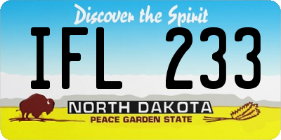 ND license plate IFL233