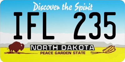 ND license plate IFL235