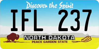 ND license plate IFL237