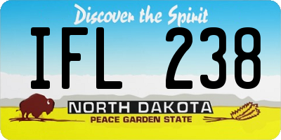 ND license plate IFL238