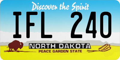 ND license plate IFL240
