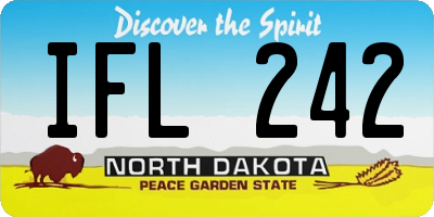 ND license plate IFL242