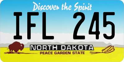 ND license plate IFL245