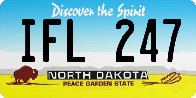 ND license plate IFL247