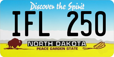 ND license plate IFL250